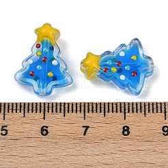 Perles de verre émaillées transparentes&nbsp;LAMP-S070-05E
