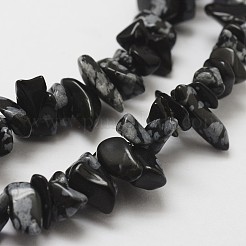 Naturschneeflocke Obsidian Perlen Stränge&nbsp;X-G-F328-10