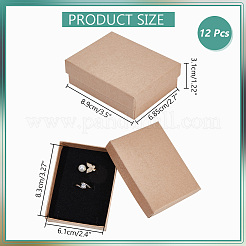 12 boîte d'emballage de bijoux en carton&nbsp;CON-NB0002-26A