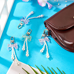 6 pièce de décorations suspendues en plastique ABS imitation perle&nbsp;AJEW-TA0002-30