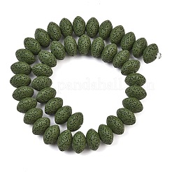 Fili di perle di roccia lavica naturale&nbsp;G-I220-17B-07