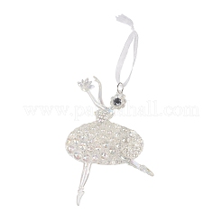 Grandes décorations de pendentif de ballet acrylique transparent de noël&nbsp;LS-HJEW-F017-04