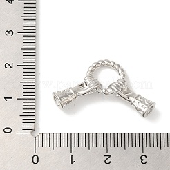 Crémaillère en laiton plaqué pavé de zircones cubiques noires aiguilles avec anneaux liens connecteurs breloques&nbsp;LS-KK-A229-13P