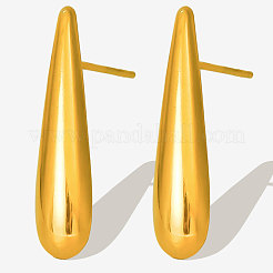 Boucles d'oreilles élégantes en forme de larme en acier inoxydable 304&nbsp;WI0157-2