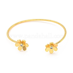 Braccialetti rigidi con zirconi cubici trasparenti&nbsp;LS-BJEW-P305-05G
