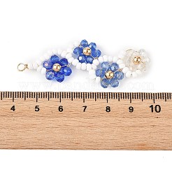 Grands pendentifs en perles de verre et perles de rocaille cuites au four&nbsp;PALLOY-MZ01393-01