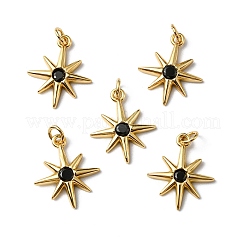 Porte micro ouvrent pendentifs zircone cubique en laiton de placage&nbsp;KK-P235-02G