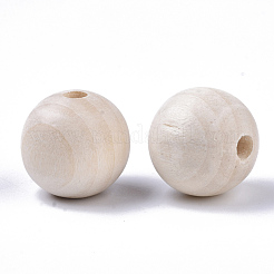 Perle di legno non finite naturali&nbsp;WOOD-S651-A20mm-LF