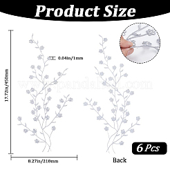 6 Stück Baumwollstickerei-Ornament-Zubehör&nbsp;AJEW-GF0014-16B