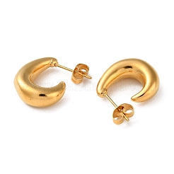 Boucles d'oreilles à tige en forme de larme en acier inoxydable 304 avec placage ionique (IP)&nbsp;EJEW-H127-07G