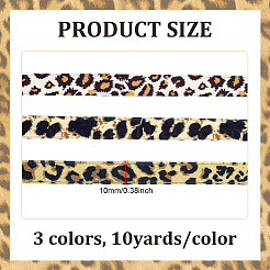 Cinta de algodón y poliéster con estampado de leopardo de 3 color&nbsp;OCOR-ME0001-69