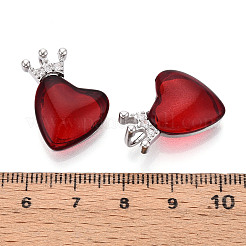Pendenti in zirconi cubici trasparenti in micro pavè di ottone&nbsp;KK-N264-01P