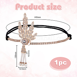 1 bandeaux en alliage de zinc avec strass&nbsp;OHAR-HY0001-03G