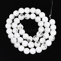 Millefiori a mano perle tonde vetro fili&nbsp;LK-R004-93E