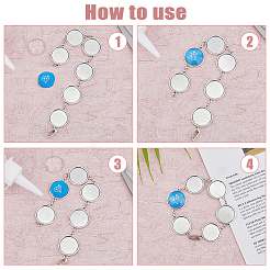 DIY Blanko-Kuppel-Legierungs-Gliederketten-Armband-Herstellungsset&nbsp;BJEW-DC00001