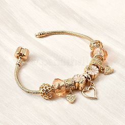 Pulseras con dijes de cuentas europeas de esmalte de aleación&nbsp;BJEW-F495-07G