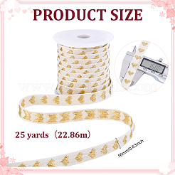 25 Yards Baumwollbänder mit Herzmuster&nbsp;SRIB-BC0001-48B