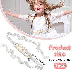 Blumen Satinband Brautgürtel für Hochzeitskleid&nbsp;AJEW-WH0678-91