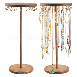 Drehbares rundes Schmuck-Halsketten-Display-Organizer aus Holz zum Aufhängen&nbsp;NDIS-TAC0001-01B