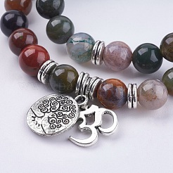 Natürliche indische Achat-Armbänder&nbsp;BJEW-E329-06E