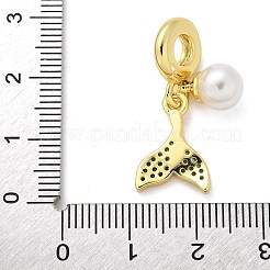 Micro ottone spianare zirconia europeo cubi penzolare perline&nbsp;KK-S511-10G