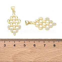 Latón micro pavimenta claro colgantes de circonio cúbico&nbsp;CU-CBA83A6-02G