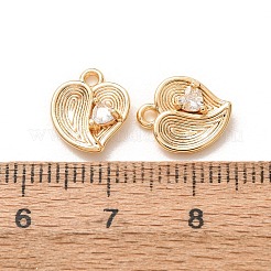 Valentinstag Messing Micro Pave klare Zirkonia Charms&nbsp;KK-A304-24F-G