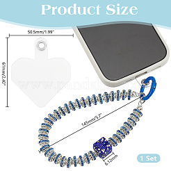 Handykette aus Legierung mit Glas-Strass&nbsp;AJEW-AR0002-76
