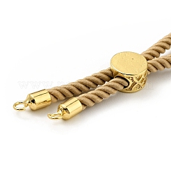 Bracelets coulissants en corde milan torsadée à moitié finis&nbsp;FIND-G032-01G-01