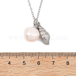 Halskette mit Anhänger aus muschelförmigem&nbsp;NJEW-JN06087