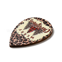 Grands pendentifs en bois imprimé simple face&nbsp;WOOD-H102-03E