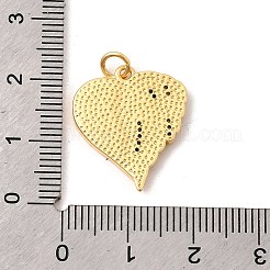 Pendentifs avec zircon cubiques à micro-pavés en laiton&nbsp;KK-K302-20D-G