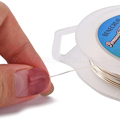 Alambre de cobre redondo para hacer joyas&nbsp;LS-CWIR-WH0001-0.5mm-04-1