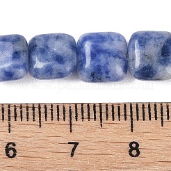 Fili di perle di diaspro macchia blu naturale&nbsp;G-M435-A03-01
