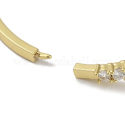 Bracelets à charnière avec nœud papillon en zircone cubique pavé de laiton pour femmes&nbsp;BJEW-R317-03G-04