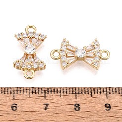 Verbindungsanhänger mit durchsichtigem Zirkonia-Pavé aus Messing&nbsp;KK-N284-08G