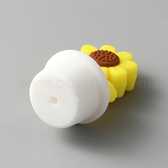 Perline in silicone ecologico per uso alimentare in vaso di girasole&nbsp;SIL-TAC0002-17B