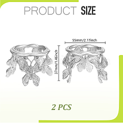 Schmetterlings-Zinklegierung-Kristallkugel-Displaysockel&nbsp;AJEW-WH0796-07A