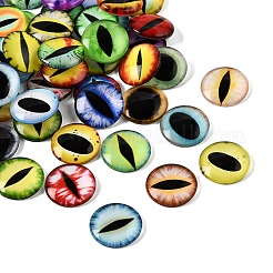 Cabochons en verre transparent imprimé&nbsp;GL-CBAA22A-06