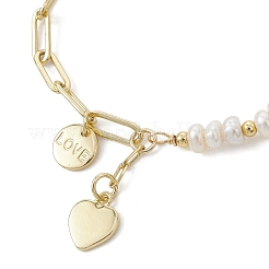 Bracelets à breloques coeur en laiton&nbsp;BJEW-JB12711