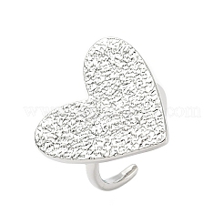 Anelli polsino in ottone a forma di cuore per donna&nbsp;RJEW-A069-09P