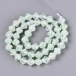 Transparentes craquements perles de verre brins&nbsp;GLAA-Q115-04A-06