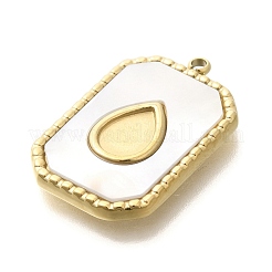 Ionenplattierung (IP) 304 Edelstahl Pavé Muschel Anhänger&nbsp;STAS-K263-67G