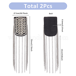 2 pieza de charreteras de borlas de hierro de moda&nbsp;FIND-FH0009-47