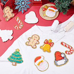 12 stücke 6 stil weihnachtsthema handtuch stickerei tuch selbstklebende flecken&nbsp;PATC-FG0001-46