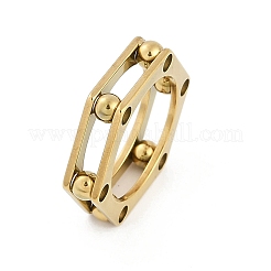 Anillo de acero inoxidable 304 con revestimiento iónico (IP) para mujer&nbsp;RJEW-A052-03A-G02