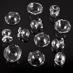 6 Satz transparente Glasperlenkappen&nbsp;GLAA-BY0001-07B