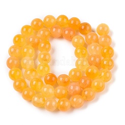 Gefärbt natürlichen weißen Jade Perlen Stränge&nbsp;G-T138-8mm-210-34