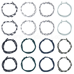 32 bracelet de perles tressées en polyester et élasthanne&nbsp;BJEW-TAC0064