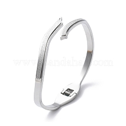Brazaletes con bisagras de acero inoxidable 304 para mujer&nbsp;BJEW-A011-22P